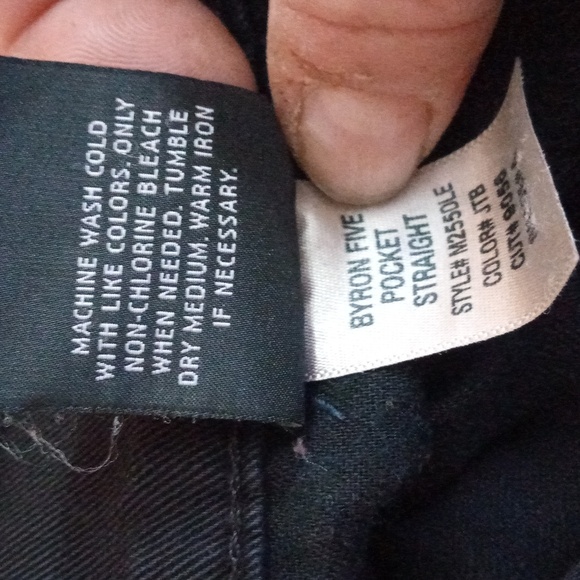 Hudson - Men's - Black - Five Pocket - Straight Leg Jeans - W38XL35 - Picture 10 of 10